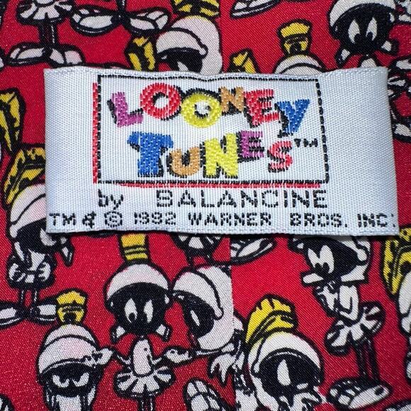Vintage 1992 Looney Tunes by Balancine Silk Marvin The Martian Men’s Necktie - Picture 4 of 5